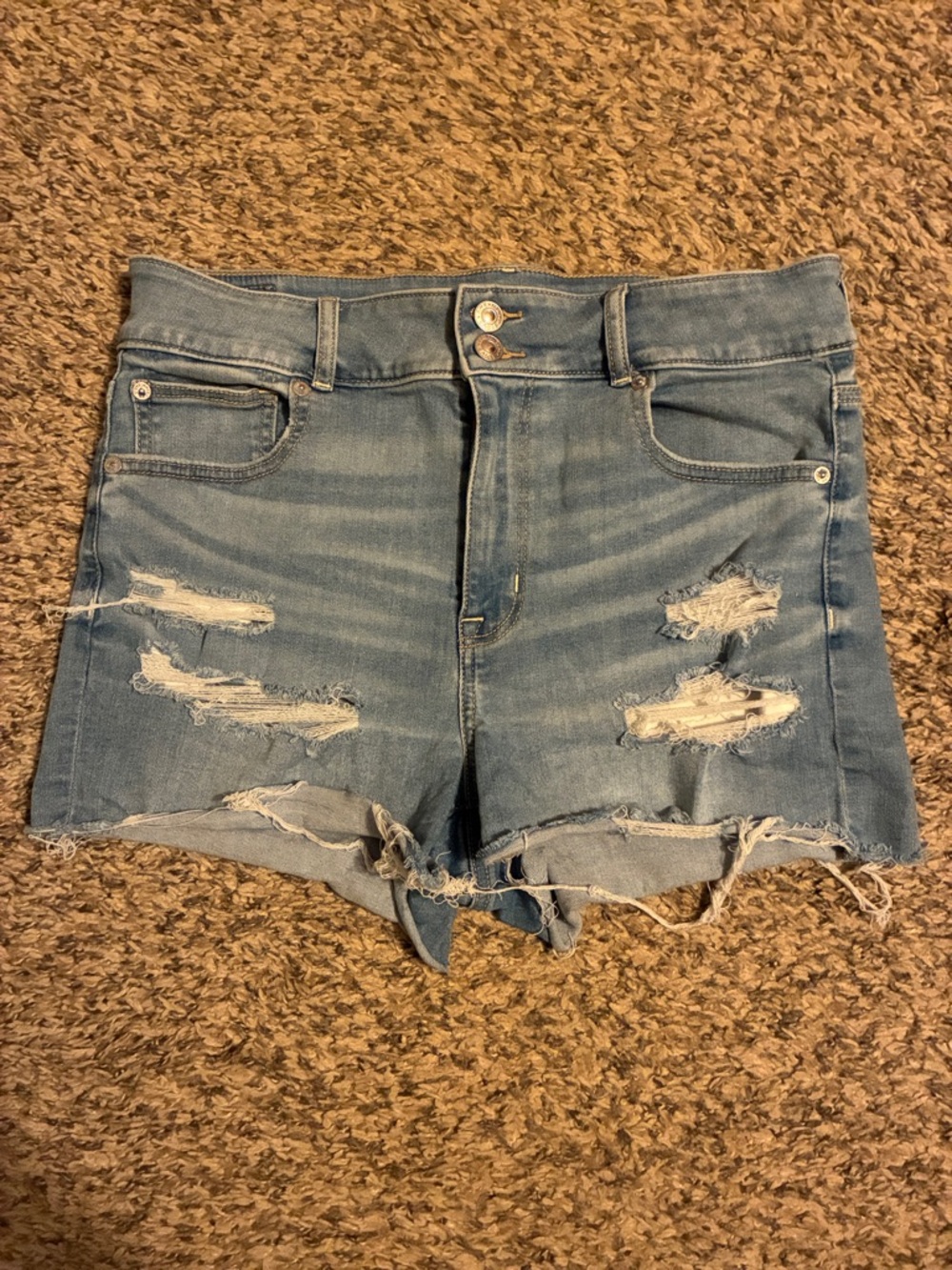 American Eagle distressed super Hi-Rise shortie -size 12